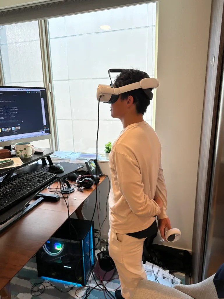 Richard wearing Meta Quest