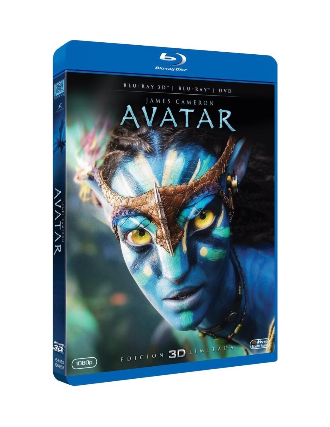 Carátula de la edición española de «Avatar» en Blu-ray 3D, con la franja «Blu-ray 3D» y el texto «Edición 3D limitada».
